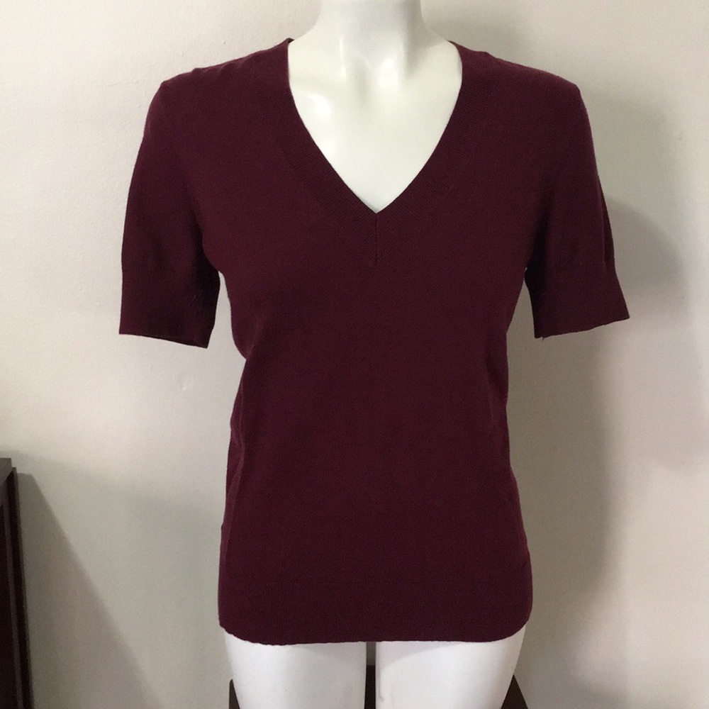 Wine knit Ann Taylor top